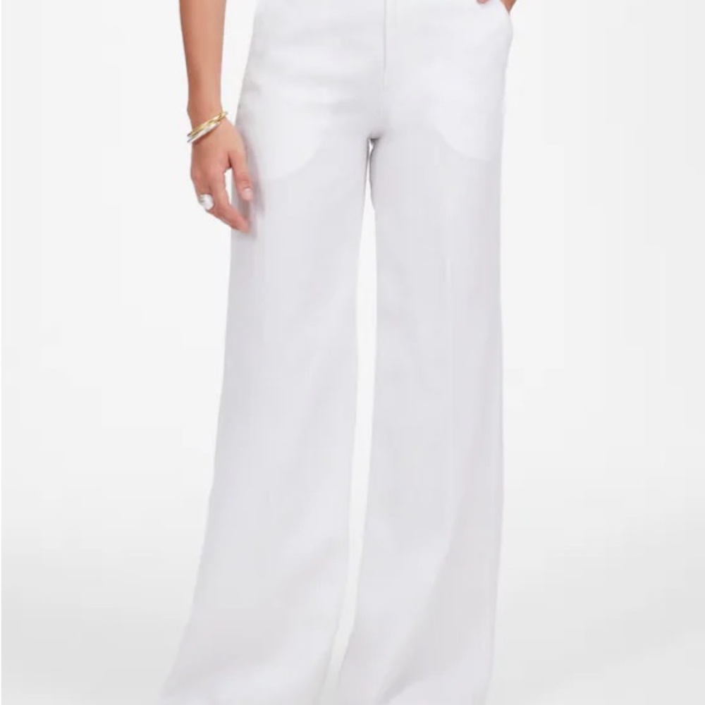 Madewell Wide Leg Linen Trousers Size 6 NWT